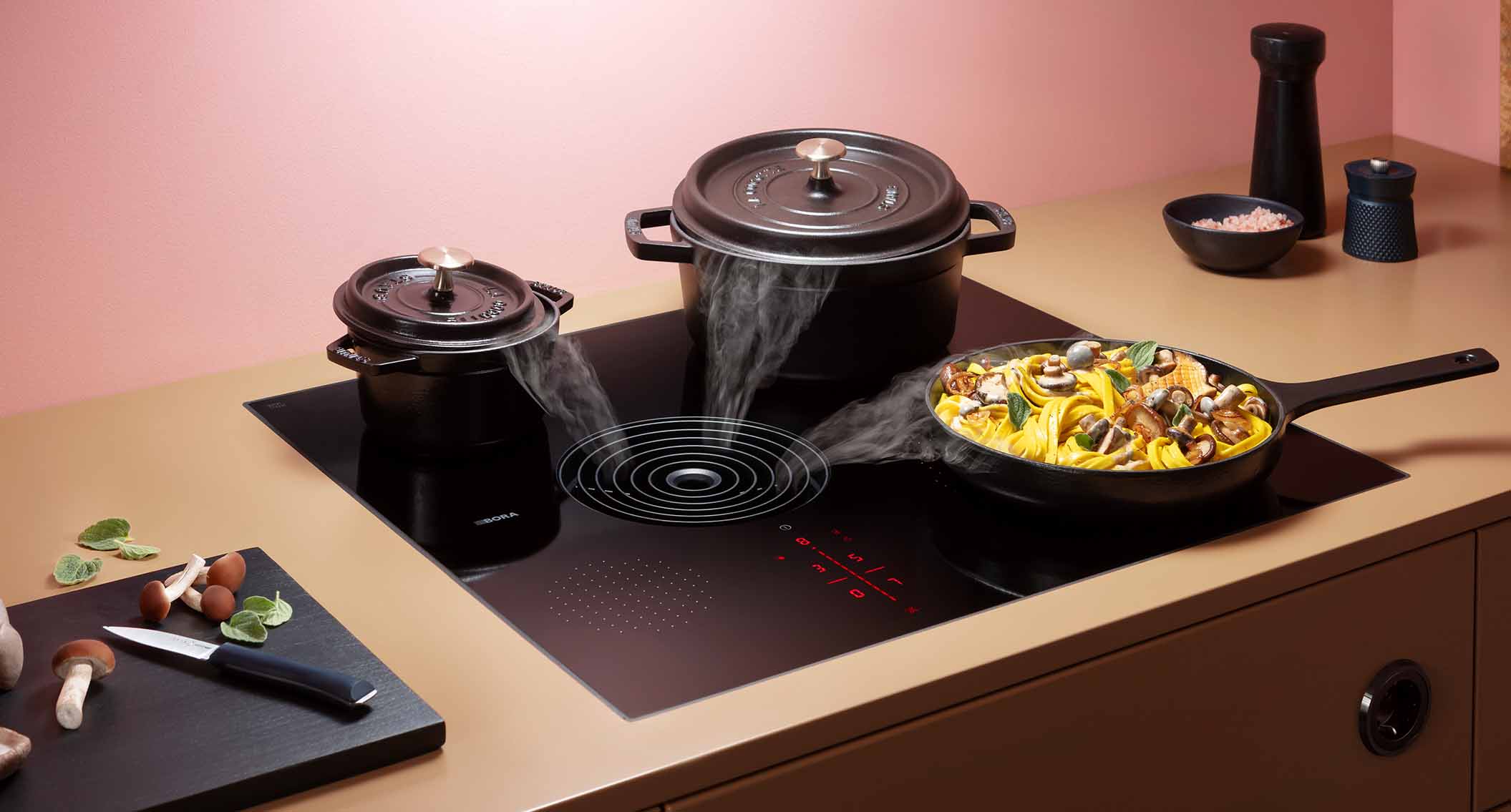 Bora Basic 80 Cm Induktionskochfeld Mit Integriertem Kochfeldabzug BORA S PURE Induktions-Kochfeld Umluft -Das Raumwunder für die Küche.